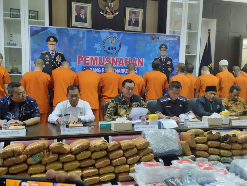 Juni-September 2026, BNNP Sumut hanya Ungkap 10 Kasus