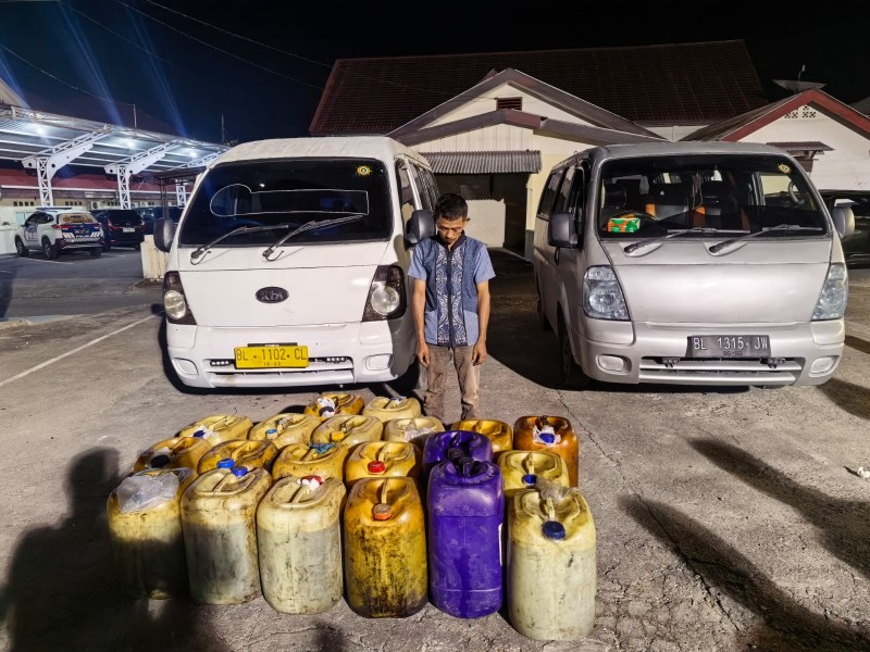 Polres Aceh Selatan Ungkap Dugaan Penyalahgunaan Solar Subsidi, 640 Liter Diamankan