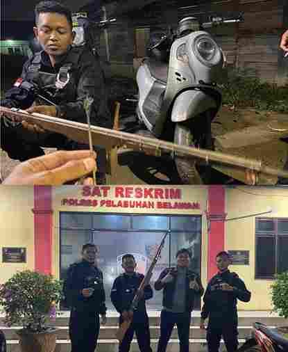 Bentrok Pemuda, Polisi Sita Senjata Laras Panjang di Belawan
