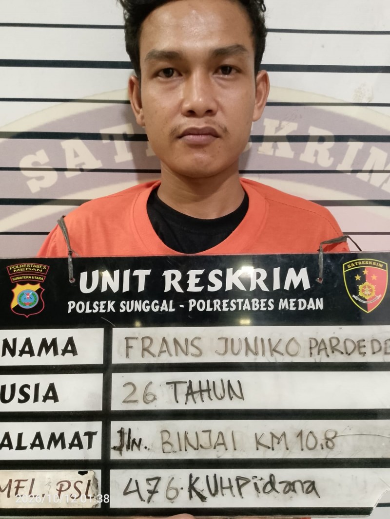 Polsek Medan Sunggal Amankan 2 Maling Viral di Gereja Pardede