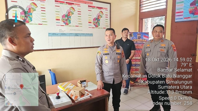 Cek Pelayanan SPKT Polsek Dolok Batu Nanggar, Kapolres Simalungun Tegaskan Layanan Cepat, Humanis, dan Tidak Dipersulit
