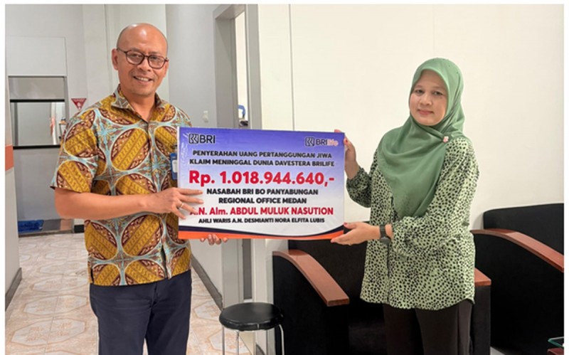 BRI Life Bayarkan Klaim Meninggal Dunia Rp1,018 Miliar kepada Ahli Waris Abdul Muluk Nasution