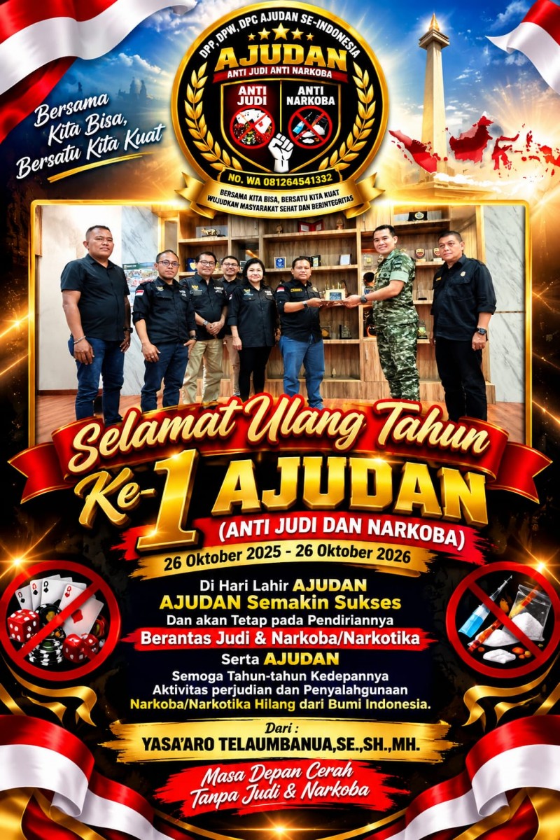 AJUDAN Silaturahmi ke Kodim 0201 Medan, Perkuat Sinergi Berantas Judi dan Narkoba