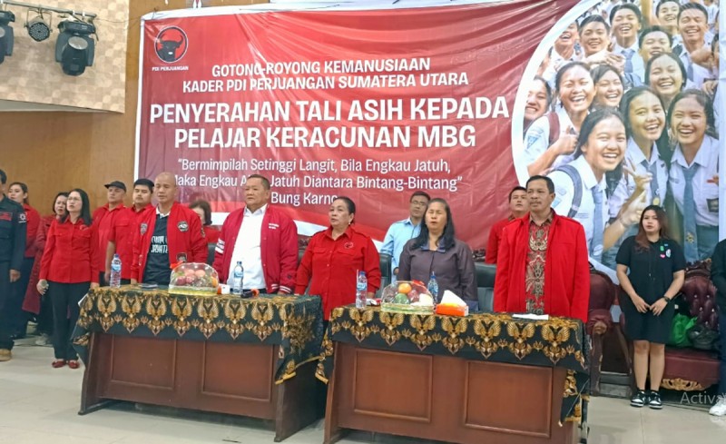 Megawati Perintahkan Kader Hadir di Tengah Rakyat, PDI Perjuangan Sumut Beri Tali Asih Korban MBG di Karo