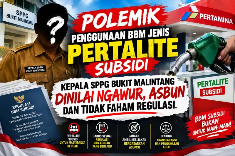 Bantah Kepala SPPG Bukit Malintang. Forum MP4: Program Pemerintah MBG Bukan Alasan Pembenaran Konsumsi Pertalite Subsidi