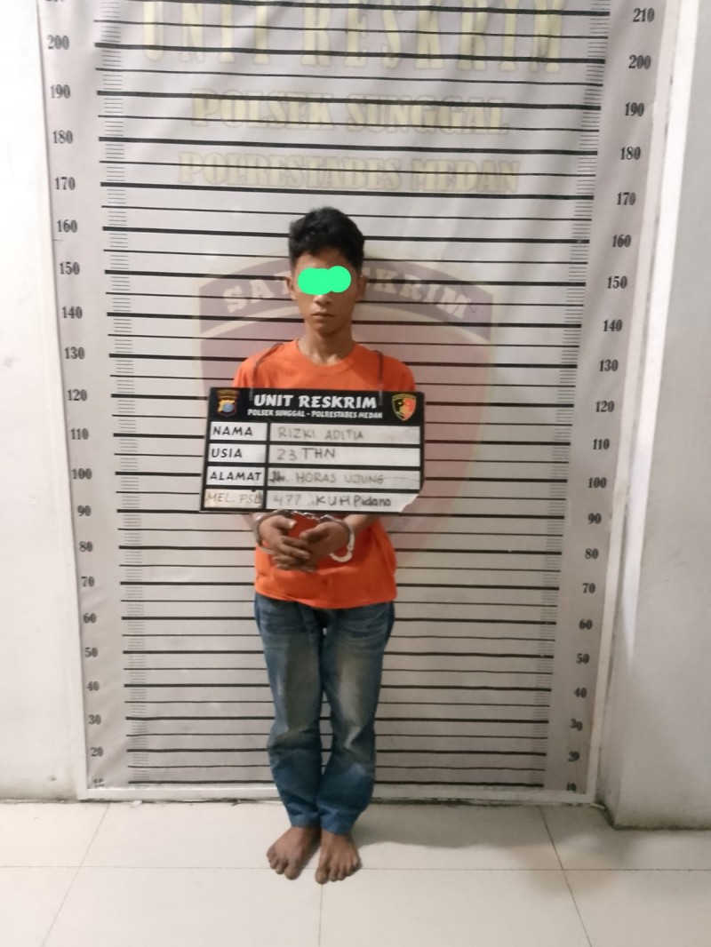 Maling Motor Kabur ke Semak-Semak Ditangkap Polsek Medan Sunggal