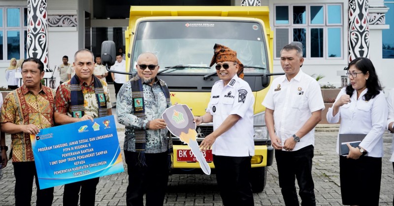 Pemkab Simalungun Terima 1 Unit Dump Truk dari PTPN IV, Bupati Ucapoan Terimakasih