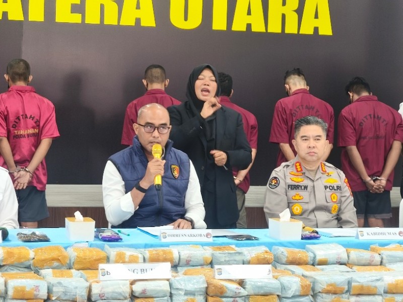 Polda Sumut Ungkap Tiga Kasus Narkoba, Sita 244 Kg Sabu
